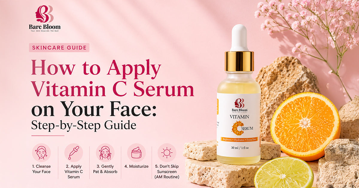 apply vitamin c serum on face